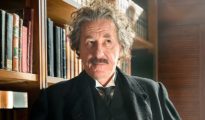 Geoffrey Rush as Albert Einstein in National Geographic's 'Genius'.
(photo credit: National Geographic/Dusan Martincek)