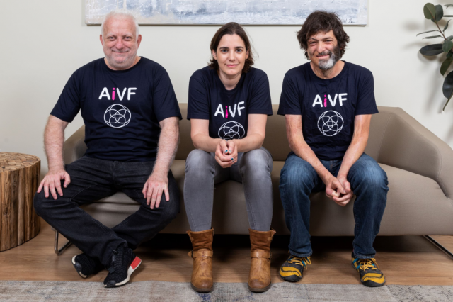 AiVF's leading team. L-R Professor Daniel Seidman, MD., Daniella Gilboa Prof. Dan Ariely/ Photo Eyal Toueg