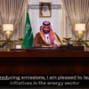 Saudi Arabia’s Crown Prince Mohammed bin Salman said the Kingdom is aiming to achieve net carbon neutrality by 2060, during a speech to the Saudi Green Initiative forum in Riyadh screenshot from Arab News