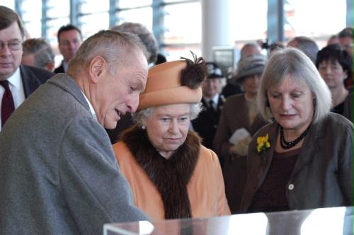 Queen Elizabeth II with Richard Rogers and first wife Sue Essex
