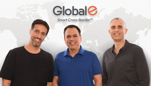 Global-e co-founders (L-R) Nir Debbi. Amir Schlachet, and Shahar Tamari Photo Courtesy