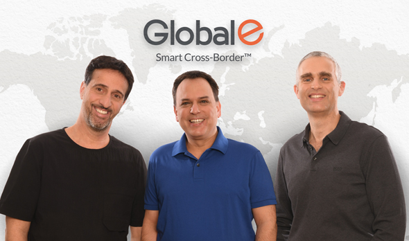  Global-e co-founders (L-R) Nir Debbi. Amir Schlachet, and Shahar Tamari Photo Courtesy