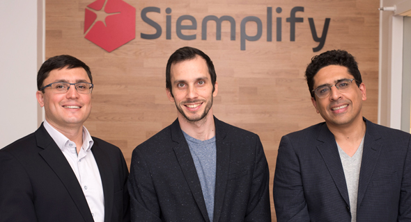 Siemplify founders (L-R) Alon Cohen, Amos Stern, and Garry Fatakhov. Photo Siemplify