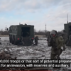 Russia invades Ukraine - screen shot from PBS news