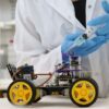 The robot with the biological sensor