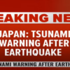 Tsunami Alert in Japan 1.1.2024