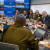 Prime Minister Netanyahu in an operational briefing from the head of Central Command, Maj.-Gen. Yehuda Fuchs