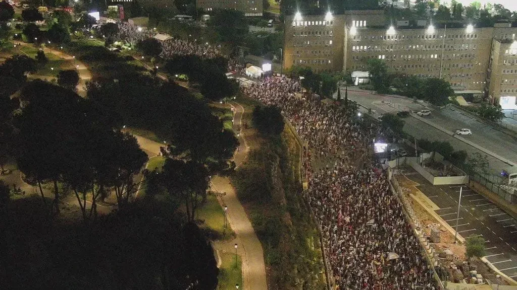 anti government protest in Jerusalem